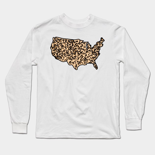 Cheetah USA Long Sleeve T-Shirt by Milasneeze